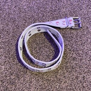 Kids White Belt with Cute Print